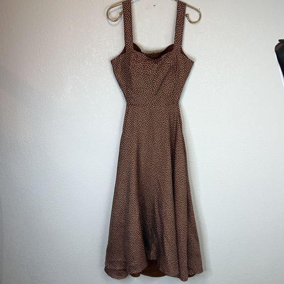 Cult Gaia Women's Brown Faye Silk Darted Dress Small HOST PICK❣️ - Picture 8 of 16
